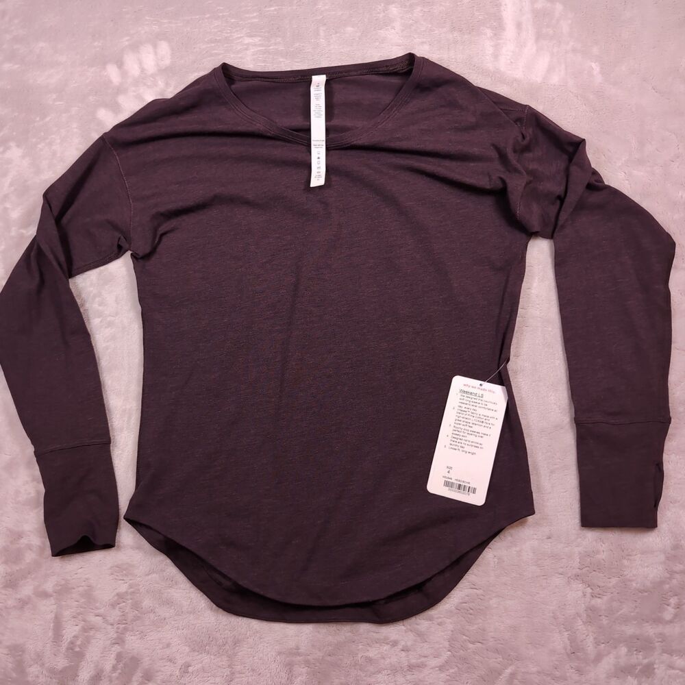Lululemon Weekend Long Sleeve Tee Womens 4 Purple NWT New Summer Lightweight